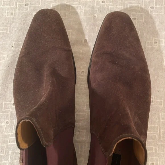 Paul Smith Chocolate Brown Suede Chelsea Slip On Boots Size Mens 7 Unisex - Picture 7 of 12